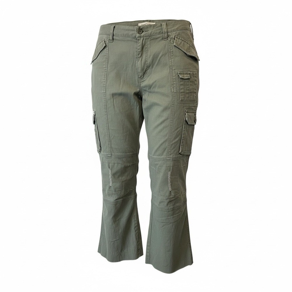 Women's Zana Di Army Green Crop Cargo‎ Pants Size 18 Y2K Gorpcore Minimalist